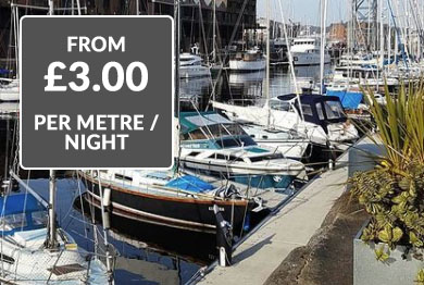 Visitor berthing from £3.00 per meter
