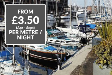 Visitor berthing from £3.00 per meter