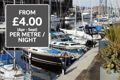 Visitor berthing from £3.00 per meter